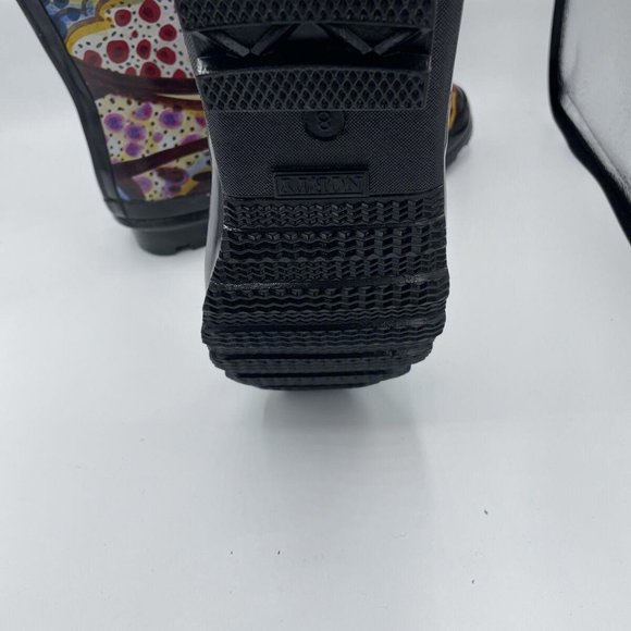 NORTY Women's mid-calf rain boots/snow boots in MONET PRINT sz 8 - NEW W/OUT BOX - Picture 5 of 8